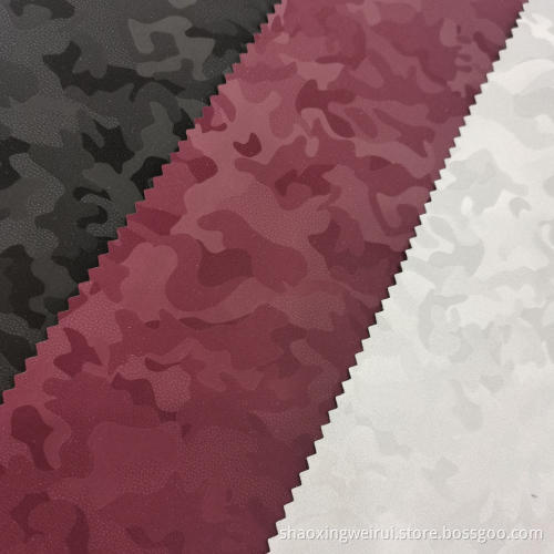 Camouflage Pattern PU Synthetic Leather